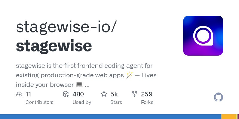 GitHub - stagewise-io/stagewise: stagewise is the first frontend coding agent for existing production-grade web apps 🪄  -- Lives…
