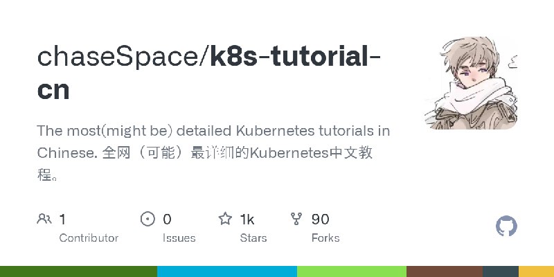 GitHub - chaseSpace/k8s-tutorial-cn: The most(might be) detailed Kubernetes tutorials in Chinese.  全网（可能）最详细的Kubernetes中文教程。