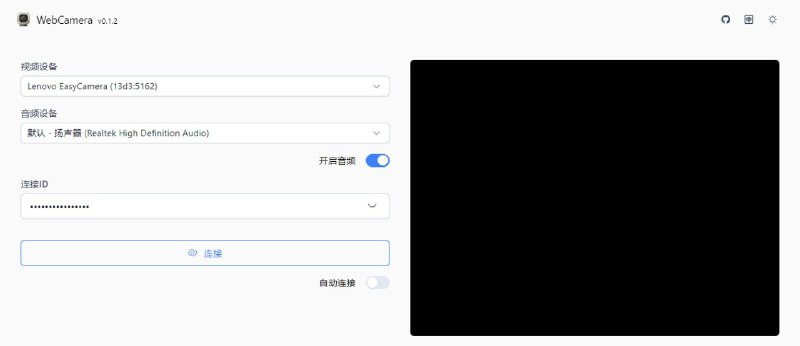 #RePost #Tool #URL**WebCamera**基于 WebRTC 技术的实时监控工具，可将手机或电脑用作监控摄像头，再利用其它设备访问网页监控画面，并支持监控音频，采用 P2P 点对点连接，保证隐私和通信效率，免费使用，无需注册