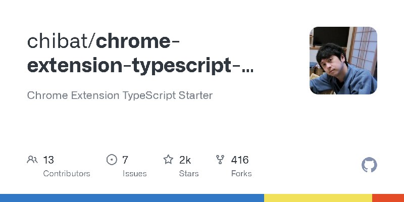 GitHub - chibat/chrome-extension-typescript-starter: Chrome Extension TypeScript Starter