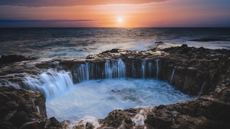 铿锵有力的打击乐Bufadero de la Garita，大加那利岛，西班牙 (© Marco Bottigelli/Getty Images)