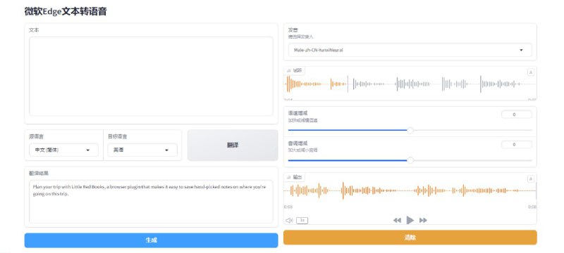 #TTS #Tool #URL #RePost微软Edge文本转语音文本转语音工具，支持多个人物、语速/音调增减，并附带了一个翻译功能，免费使用与下载，无需注册