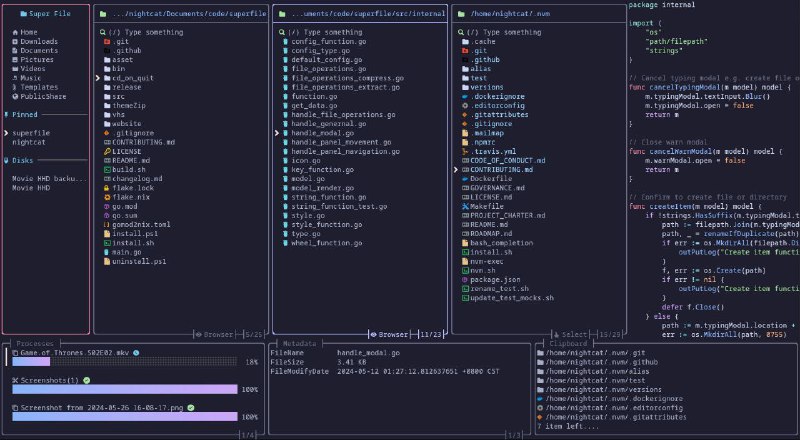 #RePost #GitHub #Tool #DevOps🗂 **Superfile - 漂亮而现代的终端文件管理器**▎软件功能