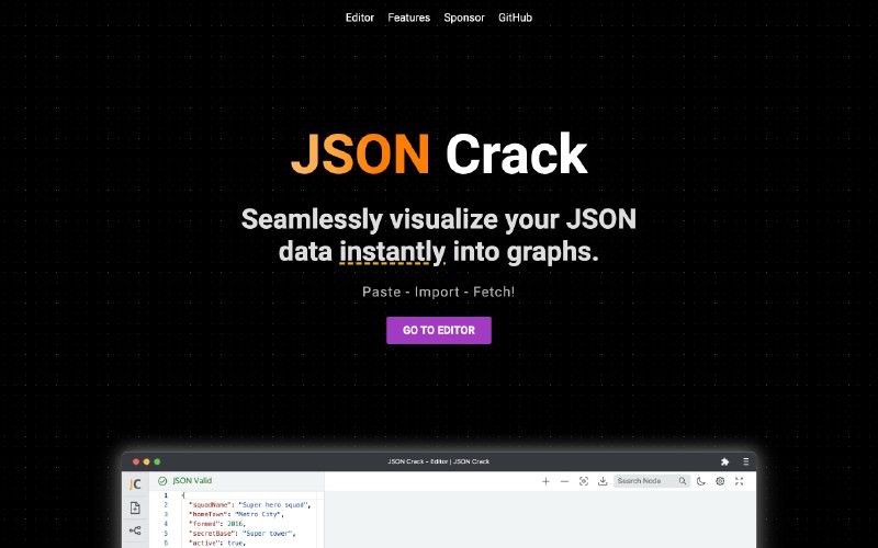 JSON Crack | Transform your data into interactive graphs