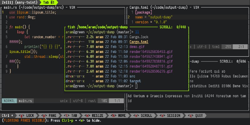 GitHub - zellij-org/zellij: A terminal workspace with batteries included