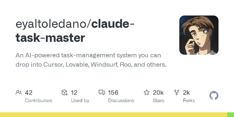 GitHub - eyaltoledano/claude-task-master: An AI-powered task-management system you can drop into Cursor, Lovable, Windsurf, Roo…