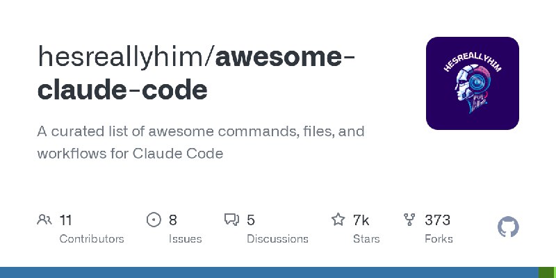 GitHub - hesreallyhim/awesome-claude-code: A curated list of awesome commands, files, and workflows for Claude Code