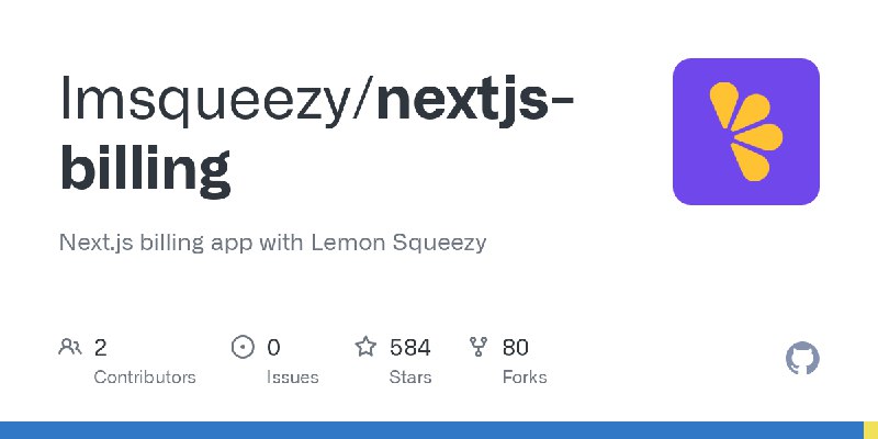 GitHub - lmsqueezy/nextjs-billing: Next.js billing app with Lemon Squeezy