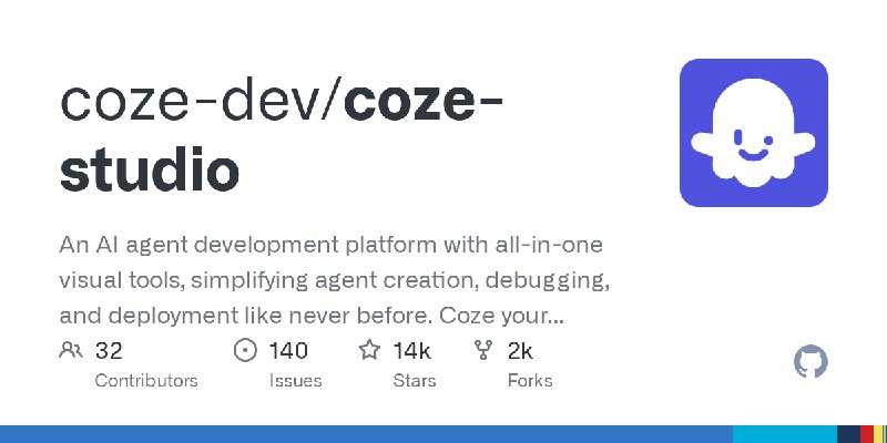 GitHub - coze-dev/coze-studio: An AI agent development platform with all-in-one visual tools, simplifying agent creation, debugging…
