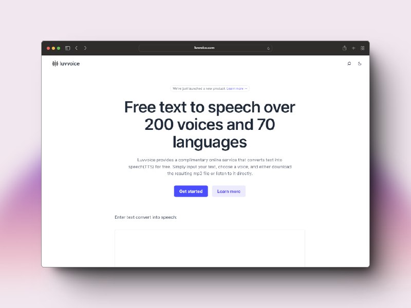 Luvvoice-Free text to speech over 200 voices​ and 70 languages