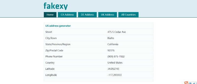 #RePost #Tool #URL**Fakexy**国外虚拟地址生成工具，涵盖了数十个国家，生成的信息也不仅仅是地址，还包括邮编、电话、姓名、身份证、信用卡等多种信息，免费使用，无需注册