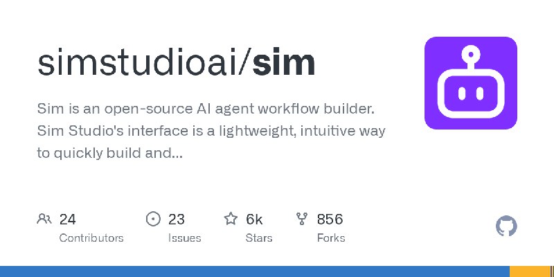 GitHub - simstudioai/sim: Sim is an open-source AI agent workflow builder. Sim Studio's interface is a lightweight, intuitive way…
