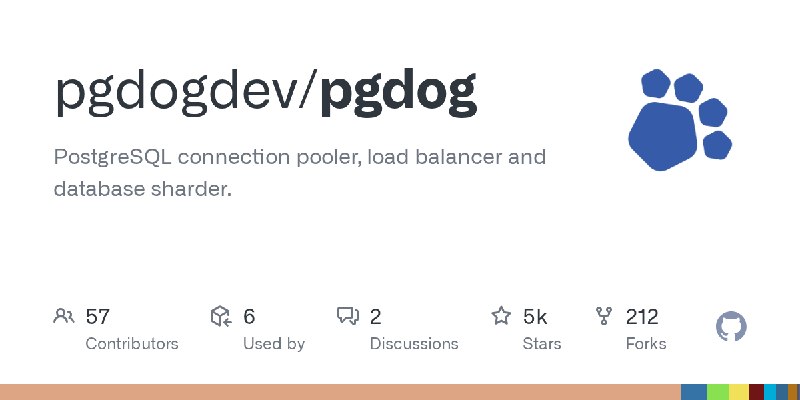 GitHub - pgdogdev/pgdog: PostgreSQL connection pooler, load balancer and database sharder.
