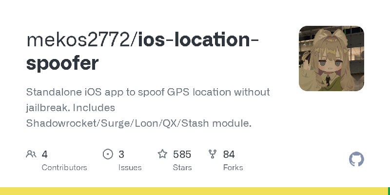 GitHub - mekos2772/ios-location-spoofer: Standalone iOS app to spoof GPS location without jailbreak. Includes Shadowrocket/Sur…