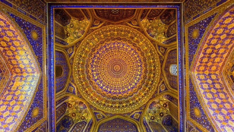 🖼 图案艺术的典范#Bing_Wallpaper图案艺术的典范雷吉斯坦广场的建筑细节，撒马尔罕，乌兹别克斯坦 (© Piero M. Bianchi/Getty Images)4K | 1080P