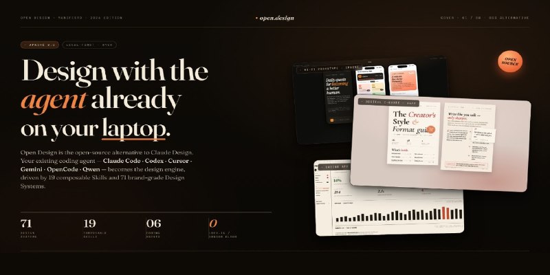 GitHub - nexu-io/open-design: 🎨 Local-first, open-source Claude Design alternative. 🖥️ Native desktop app. ⚡ 259+ Skills · ✨ 142+…