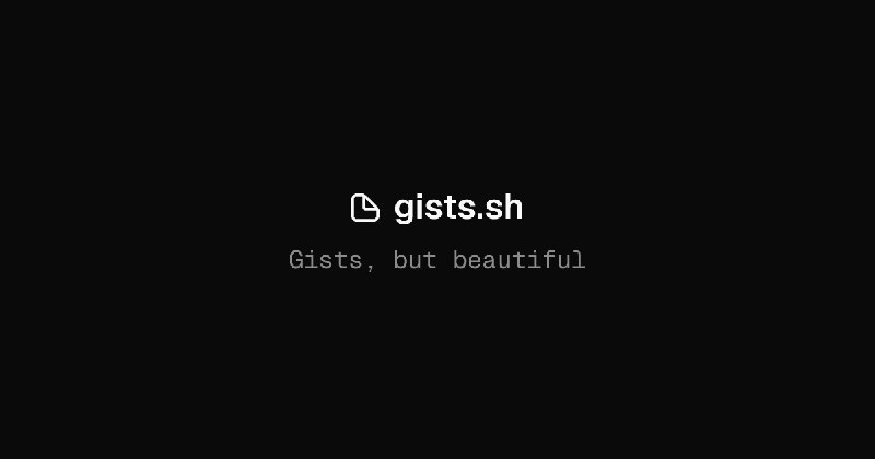 gists.sh