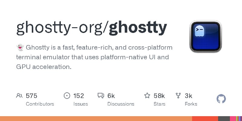 GitHub - ghostty-org/ghostty: 👻 Ghostty is a fast, feature-rich, and cross-platform terminal emulator that uses platform-native…