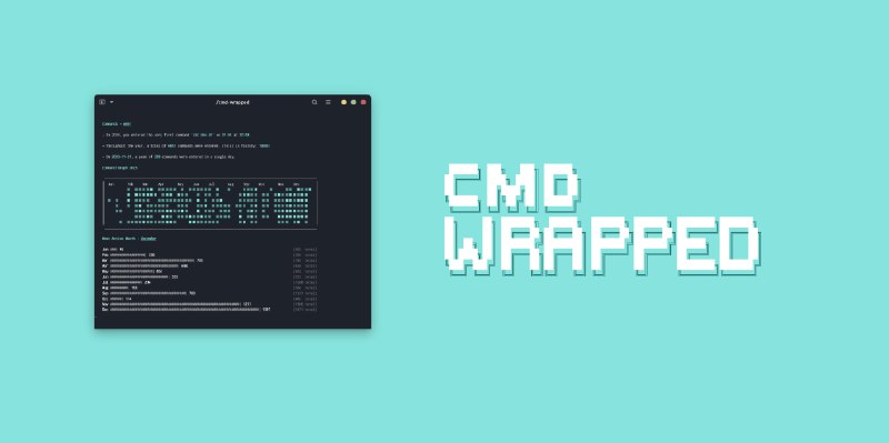 GitHub - YiNNx/cmd-wrapped: 👩‍💻 A CLI Tool for Command Line Insights