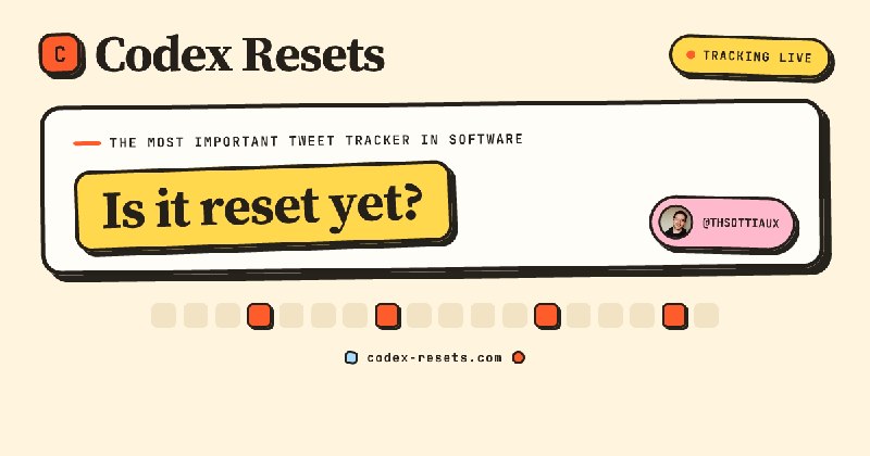 Codex Limit Reset Tracker & History | Codex Resets