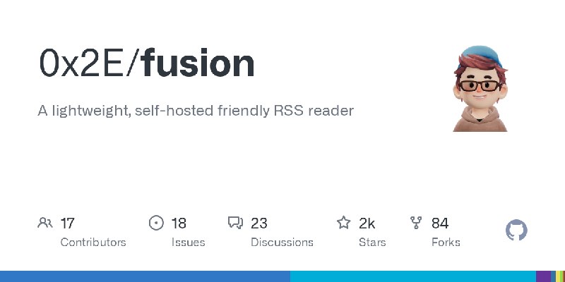 GitHub - 0x2E/fusion: A lightweight, self-hosted friendly RSS reader