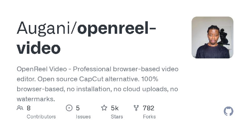 GitHub - Augani/openreel-video: OpenReel Video - Professional browser-based video editor. Open source CapCut alternative. 100%…