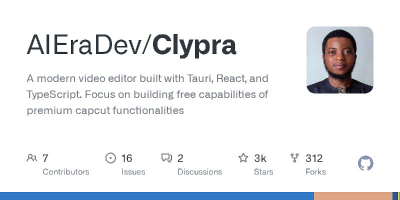 GitHub - AIEraDev/Clypra: A modern video editor built with Tauri, React, and TypeScript. Focus on building free capabilities of…