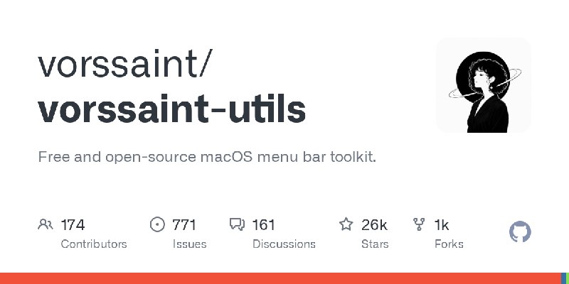 GitHub - vorssaint/vorssaint-utils: Free and open-source macOS menu bar toolkit.