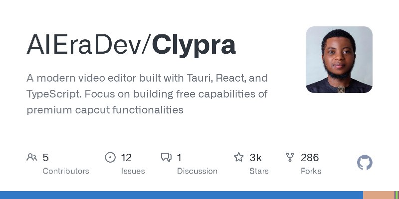 GitHub - AIEraDev/Clypra: A modern video editor built with Tauri, React, and TypeScript. Focus on building free capabilities of…