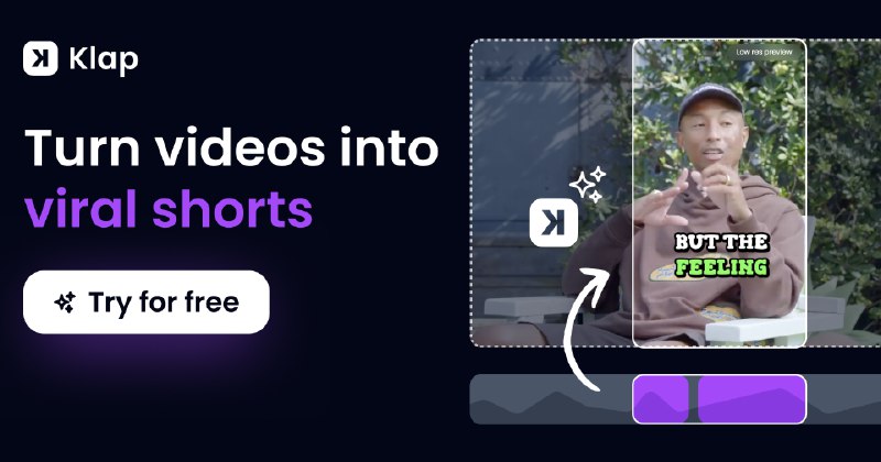 Klap | Turn videos into viral TikToks, Reels & Shorts