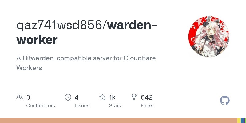GitHub - qaz741wsd856/warden-worker: A Bitwarden-compatible server for Cloudflare Workers