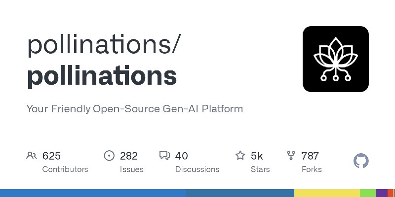 GitHub - pollinations/pollinations: Your Friendly Open-Source Gen-AI Platform