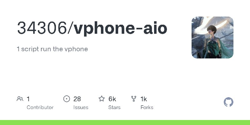 GitHub - 34306/vphone-aio: 1 script run the vphone