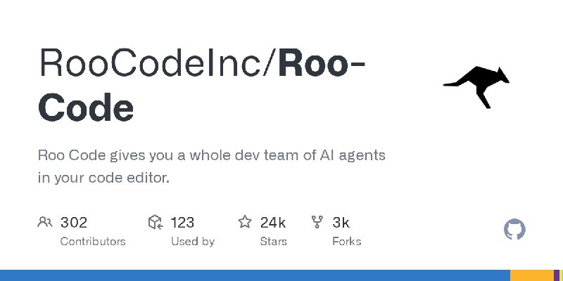 GitHub - RooCodeInc/Roo-Code: Roo Code gives you a whole dev team of AI agents in your code editor.