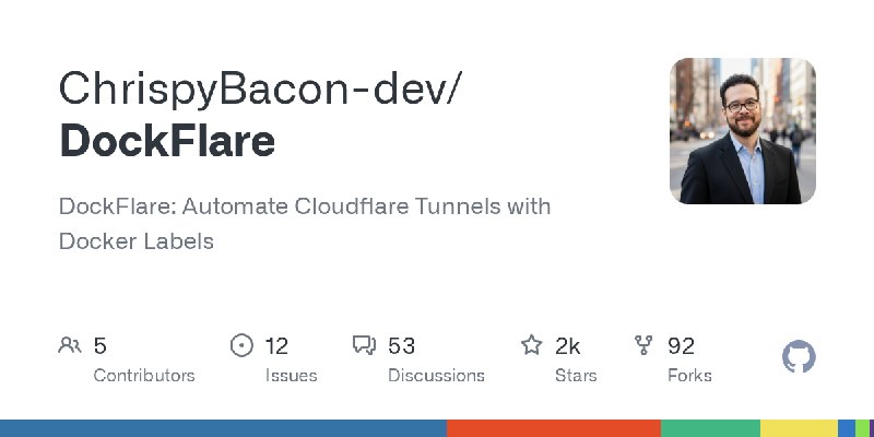 GitHub - ChrispyBacon-dev/DockFlare: DockFlare: Automate Cloudflare Tunnels with Docker Labels
