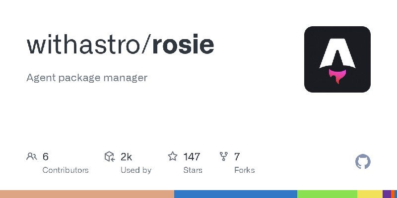 GitHub - withastro/rosie: Agent package manager