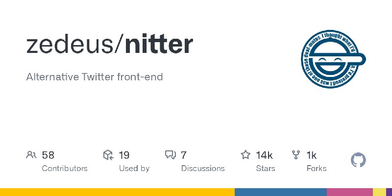 GitHub - zedeus/nitter: Alternative Twitter front-end