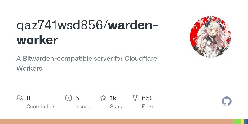 GitHub - qaz741wsd856/warden-worker: A Bitwarden-compatible server for Cloudflare Workers