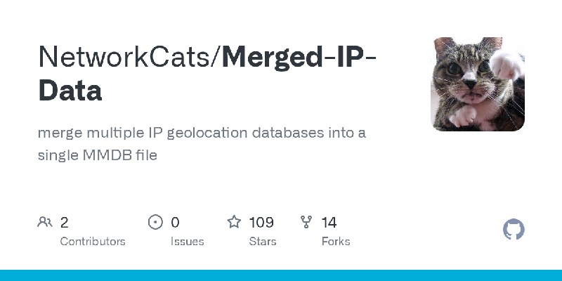 GitHub - NetworkCats/Merged-IP-Data: merge multiple IP geolocation databases into a single MMDB file