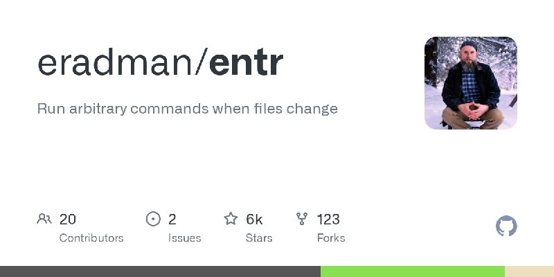 GitHub - eradman/entr: Run arbitrary commands when files change