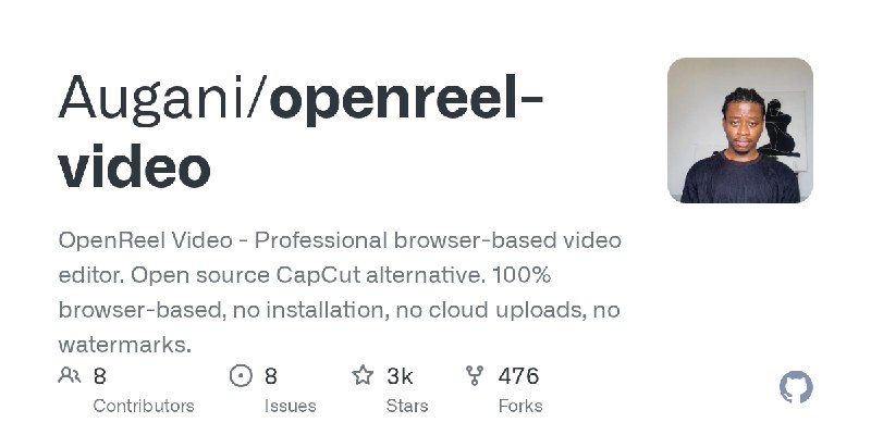 GitHub - Augani/openreel-video: OpenReel Video - Professional browser-based video editor. Open source CapCut alternative. 100%…