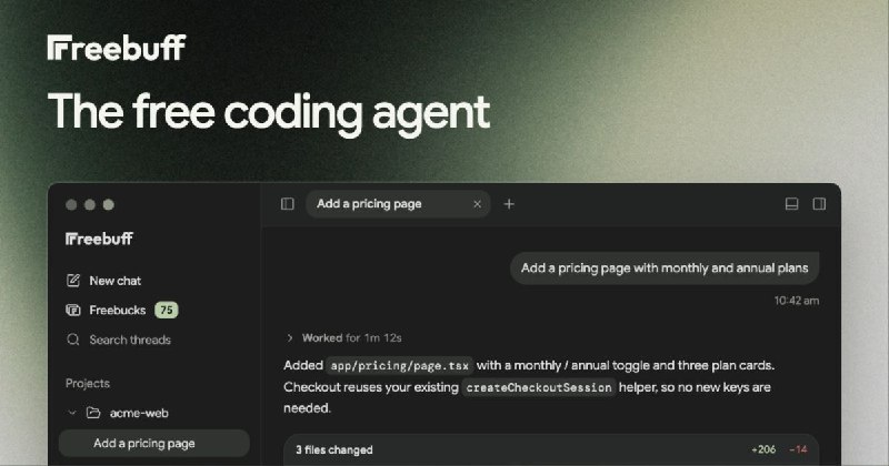 Freebuff: The free coding agent