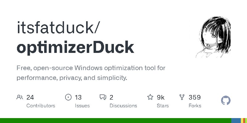 GitHub - itsfatduck/optimizerDuck: Free, open-source Windows optimization tool for performance, privacy, and simplicity.