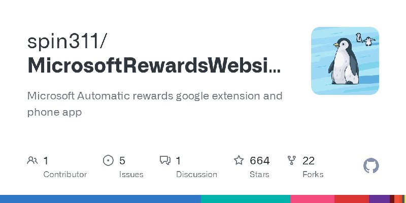 GitHub - spin311/MicrosoftRewardsWebsite: Microsoft Automatic rewards google extension and phone app