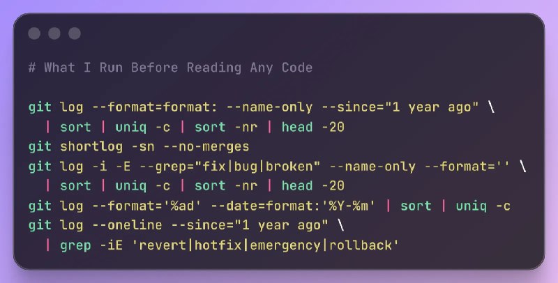 The Git Commands I Run Before Reading Any Code