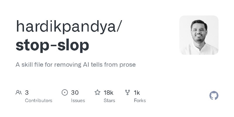 GitHub - hardikpandya/stop-slop: A skill file for removing AI tells from prose