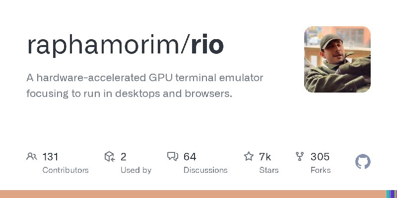 GitHub - raphamorim/rio: A hardware-accelerated GPU terminal emulator focusing to run in desktops and browsers.
