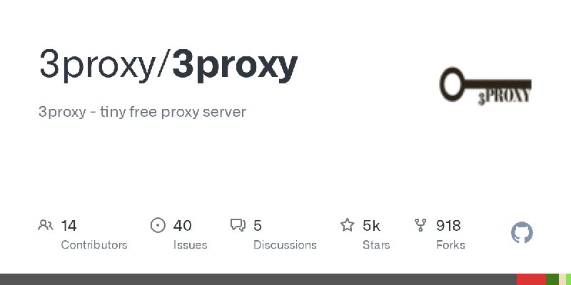GitHub - 3proxy/3proxy: 3proxy - tiny free proxy server