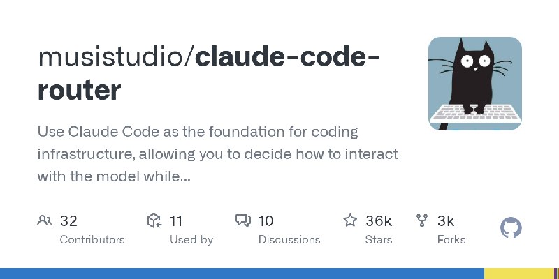 GitHub - musistudio/claude-code-router: Use Claude Code as the foundation for coding infrastructure, allowing you to decide how…