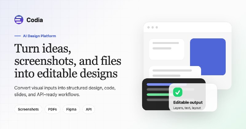 Codia - AI-Powered Design & Development Platform